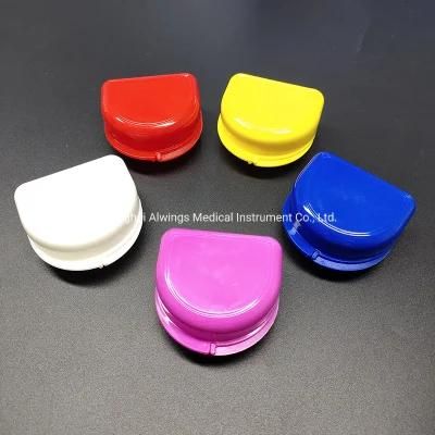 Colors Plastic Dental Orthodontic Teeth Retainer Box/Denture Box