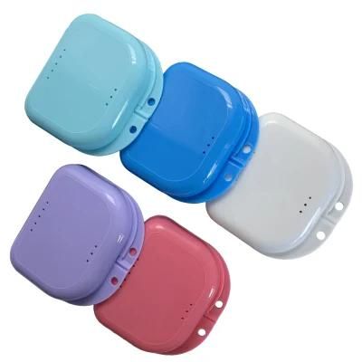 Colorful Dental Denture Box Plastic Denture Storage Case/Retainer Box/Dental Plastic Teeth Whitening Tray Case