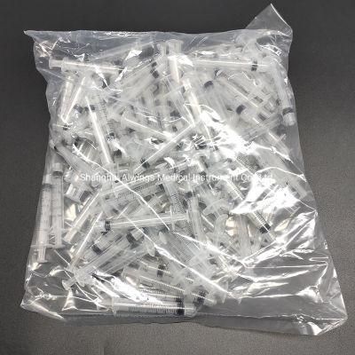 Luer Lock Slip Disposable Syringe for Dental and Medical