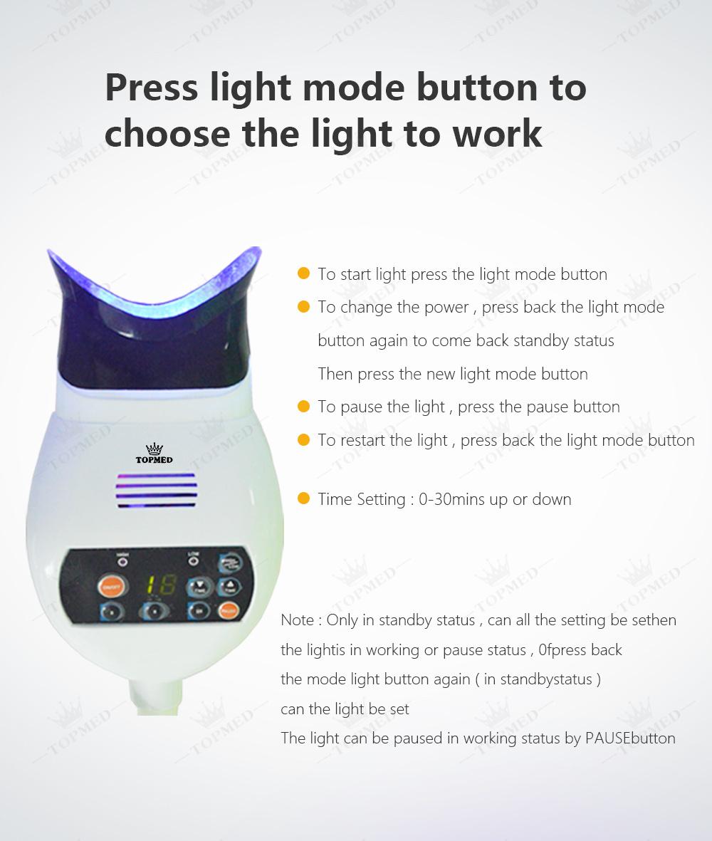 Three Colors Function LED Light Lamp Teeth Whitening Bleaching Machine