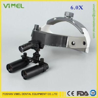 6.0X Headband Binocular Medical Surgical Dental Loupe Headlight LED Lamp