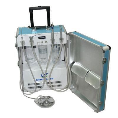 Dental Portable Mobile Suitcase Unit with Pneumatic Controlled Foot Pedal