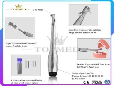 Medical Instrument Dental Equipment Korea Type Contra Angle 20: 1 Torque Key Wrench