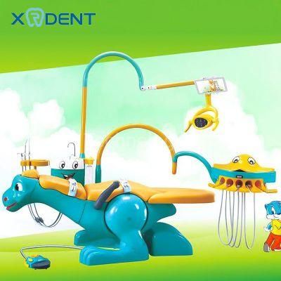 Cute Cartoon Blue Cat, Dental Children&prime;s Treatment Chair