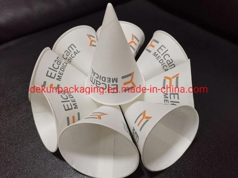 for Dentist Hospital-4.5 Oz Printing Disposable Cone Paper Cup