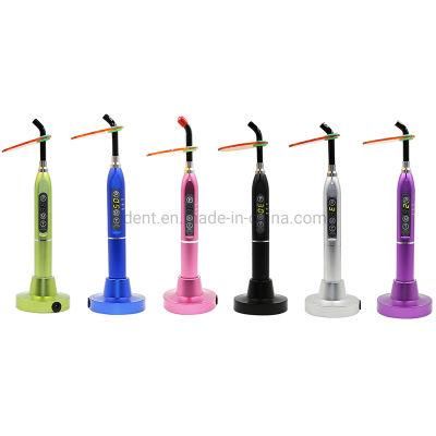 Aluminum Body Colorful Wireless Digital Dental LED Curing Light Machine