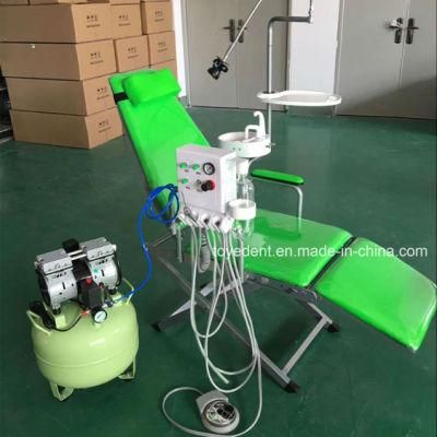 Multiple with LED Light Portable Foldable Patient Dental Chair for Dentist Clinic