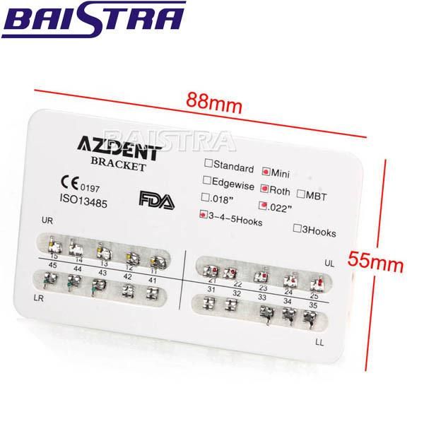 Azdent Metal Bondable Mini Roth Dental Brackets for Orthodontic