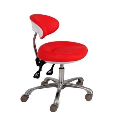 Rolling Dentist Stool with Backrest Rotating Ergonomic Medical Stool Dental Assistant Stool