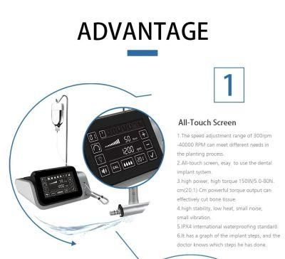 C-Sailor PRO Touch Screen Dental Implant System with Optic Fiber Contra Angle