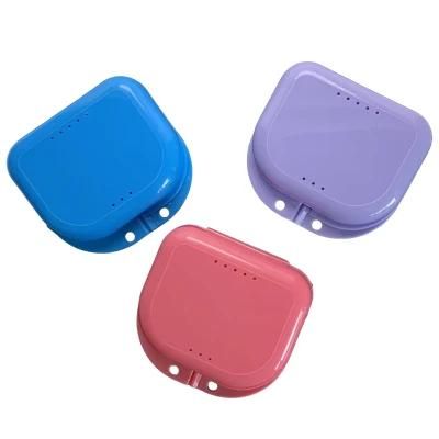 Customized Logo Dental Case with Hole Denture Container for Retainer Personalized Orthodontic Retainer Box