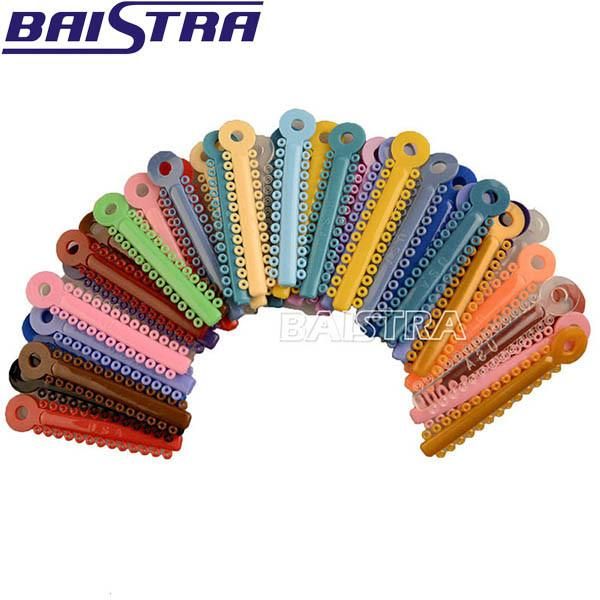 Orthodontic Material Strip Shaped Multi-Colored Dental Ligature Ties