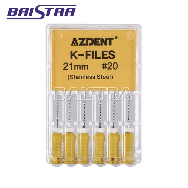 Azdent Hot Selling Dental Stainless Steel K Files 10# 21mm