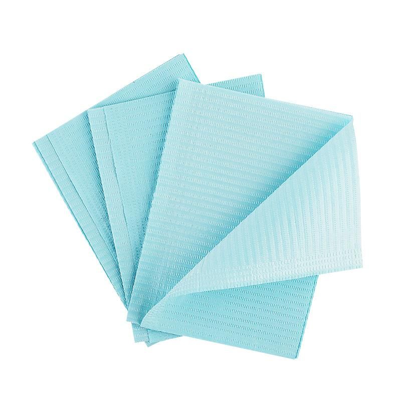 Disposable Medical Dental Bib Napkin Dental Waterproof Blue Bib