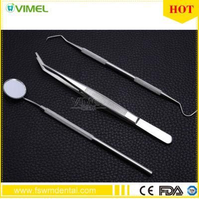 Dental Tweezers Apparatus Explorers Examination Kit Mirror