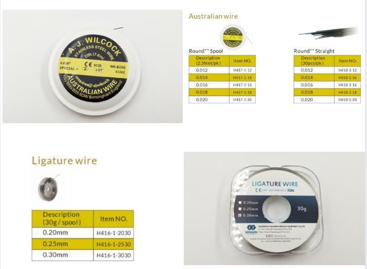 Orthodontic Archwire Square Arch Wires. 016*. 022