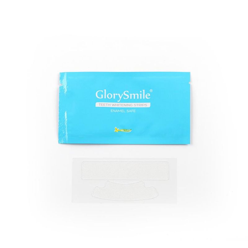 MSDS Approved OEM/ODM Glory Smile Dental Bright Home/Hotel/Salon Custom Service Blue Non-Peroxide Teeth Whitening Strips