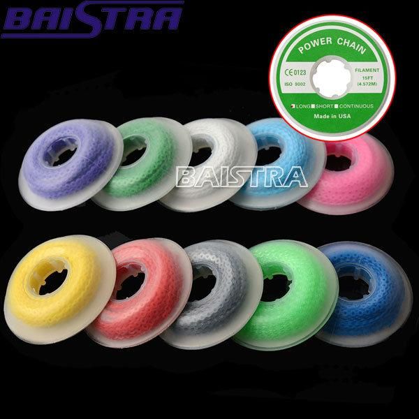 Dental Orthodontic Power Chain Short/Long/Closed Dental Colorful Elastic Power Chain