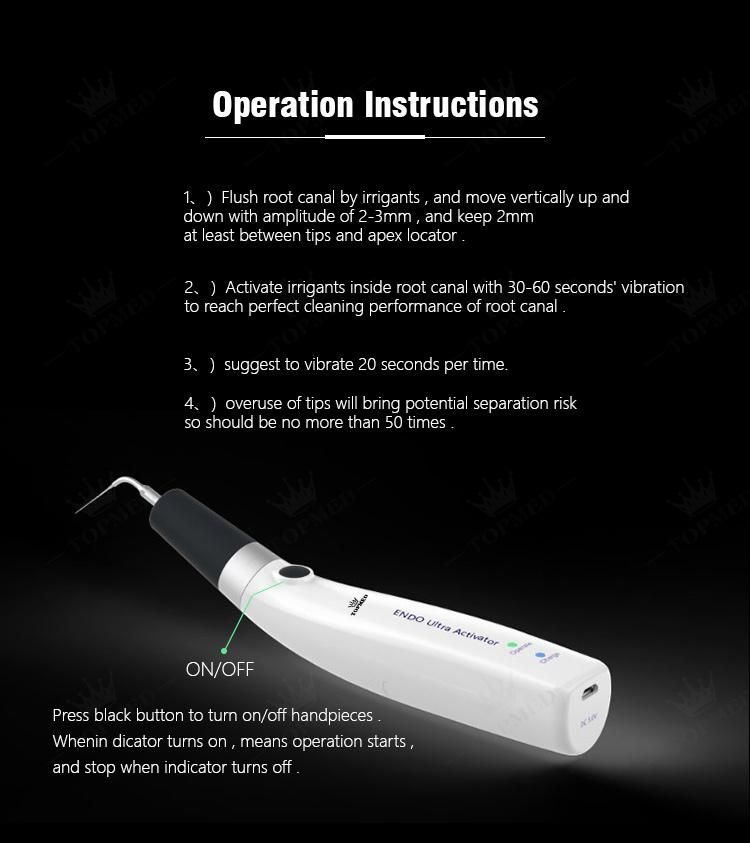 Ultra X Cordless Dental Sonic Irrigator Dentistry Endo File Sonic Activator