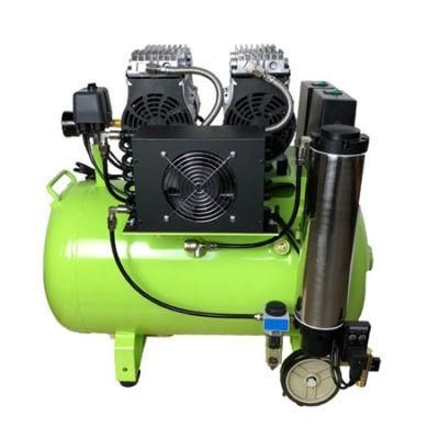 Dental Movable High Pressure Noiseless Oilless Air Compressor for Medical