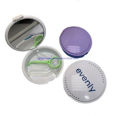 High Quality Plastic Round Retainer Aligner Box with Mirror