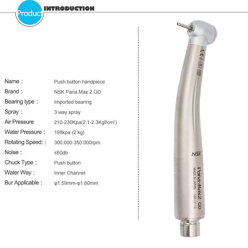 NSK Max2 Handpiece Dental High Speed Turbine with Coupler