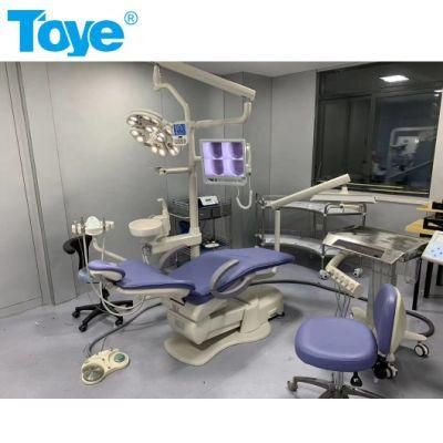 Chair Manufacturer New Design Folded Dental Unit Chair with Mobile Cart Trolley