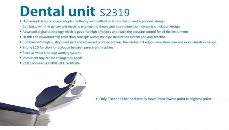 S2319 Model Electric Treatment Dental Unit Chair Noiseless