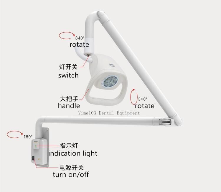 21W LED Wall Mounted Type Surgical Lamp Examination Light