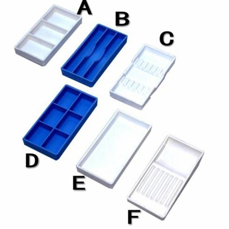 Dental Medical Instrument Tray Kit with White and Blue Color