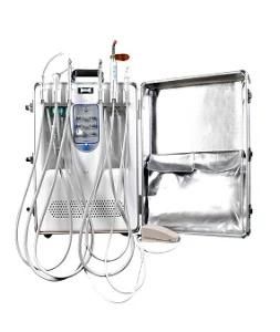 Manufacture Dental Mobile Portable Unit with Built-in Oilless Air Compressor