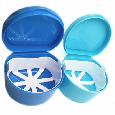 Plastic European Style Dental Retainer Box Orthodontic Bath Denture Box