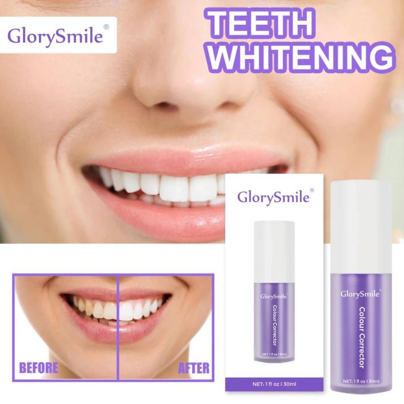 V34 Color Corrector Teeth Whitening Professional Brighten Teeth Purple Toothpaste