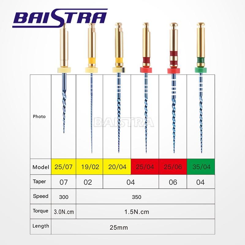 Good Quality Engine Use Root Canal Instrument Heat Activated Dental Endo Niti Files