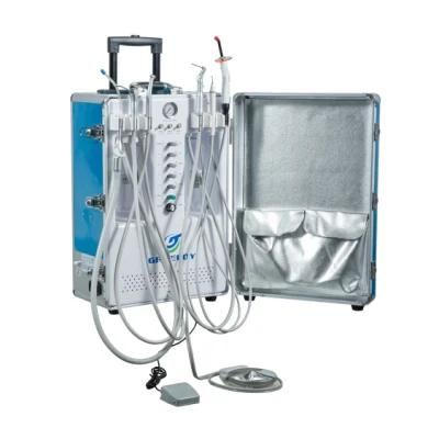 Dental Portable Unit Built-in with 3-Way Syringe Saliva Ejector LED Light Cure Lamp