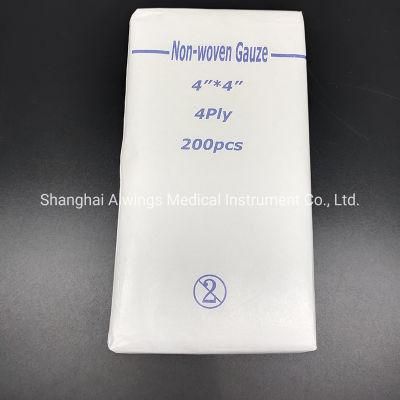 Medical Dental Non Woven Gauze Pads Non Woven Gauze 4 Ply Sponges