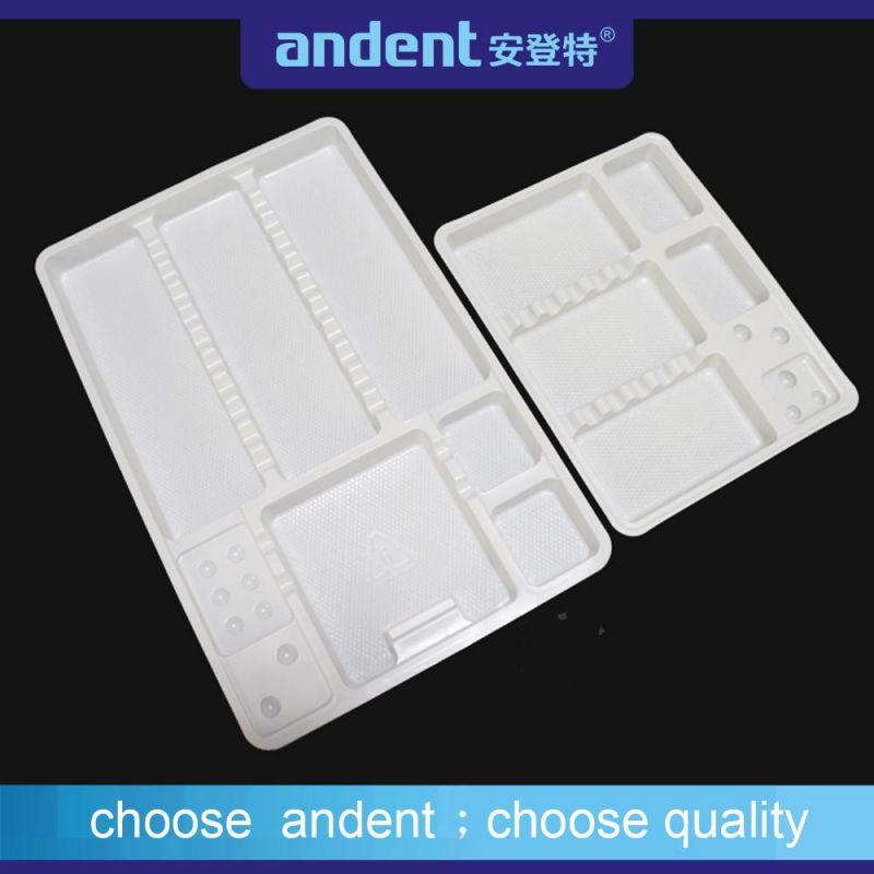 Dental Set-up Plastic Instrument Tray Autoclavable Divided Tray