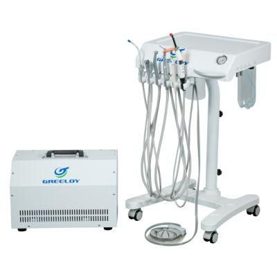 Dental Lab Equipment Mobile Dental Unit Cart with Curing Light