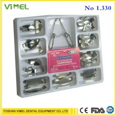 Dental Contoured Metal Matrices Matrix with Springclip No. 1.330