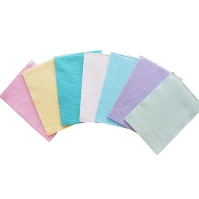 Cheap Colorful Biodegradable Dental Bib Towel Disposable Adult Paper Bib