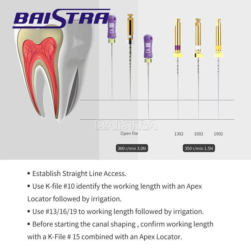 Root Canal Instrument Flexible Dental Endo Niti Files Engine Use for Curved Canals