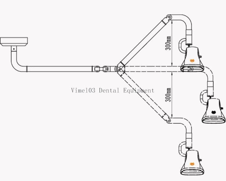 Dental 21W LED Ceiling Lamp Surgical Examination Lighting