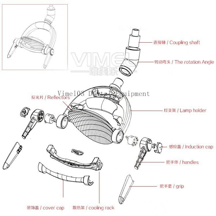 Reflective LED Dental Shadowless Operating Lamp