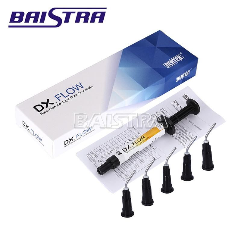 Popular Used Dentex Flowable Dental Light Cure Composite Syringe