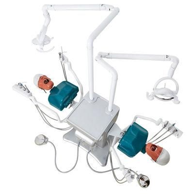 Two-Student Practice Movable Dental Teaching Manikin Simulator