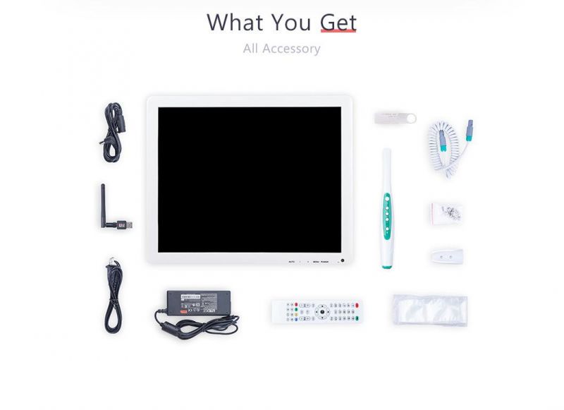 Multi-View Display Intra Oral Camera with Clear LCD Monitor Function Buttons