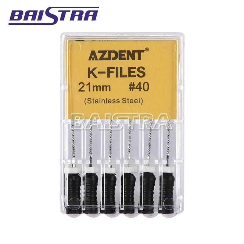 Azdent Hot Selling Dental Stainless Steel K Files 10# 21mm