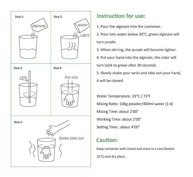 Alginate Impression Alginate Dental Alginate Impression Material 500g 454G