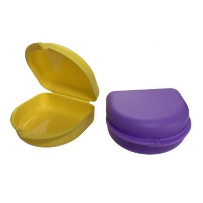 Dental Denture Box Colorful Plastic Dental Box Denture Retainer Case Orthodontic Teeth Retainer Case