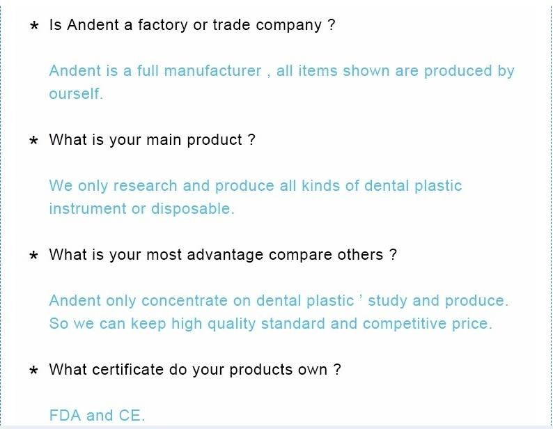 Dental Disposable Prob with Divided Bag Packaging